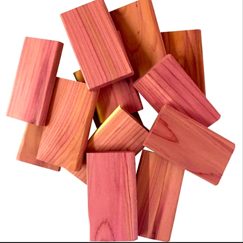 Cedar blocks for your closets, hampers, even storage spaces!